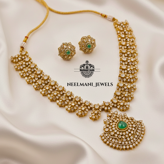 Mango moissanite mala set with earrings