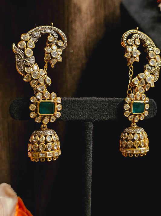 MOISSANITE POLKI JUMKI