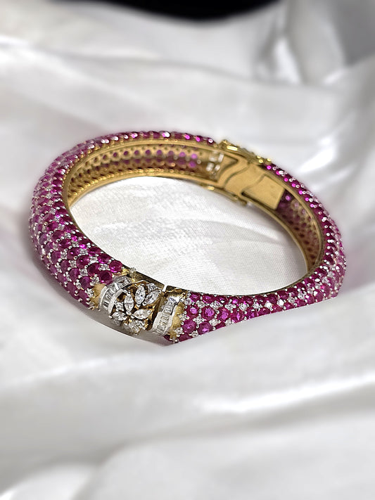 Ruby bangles with cz