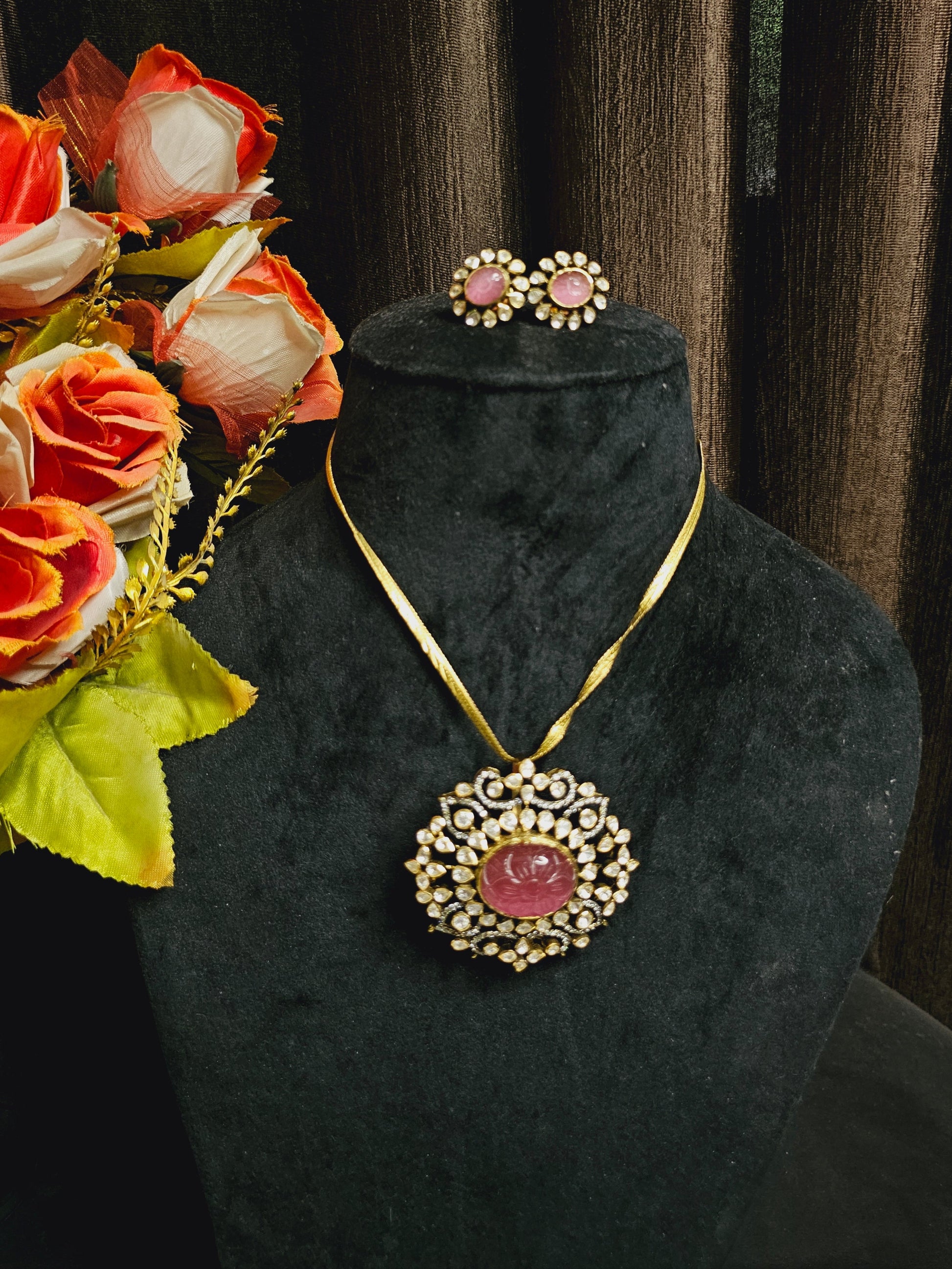 Premium 925 Sterling Silver Pendant Earrings Set Online
