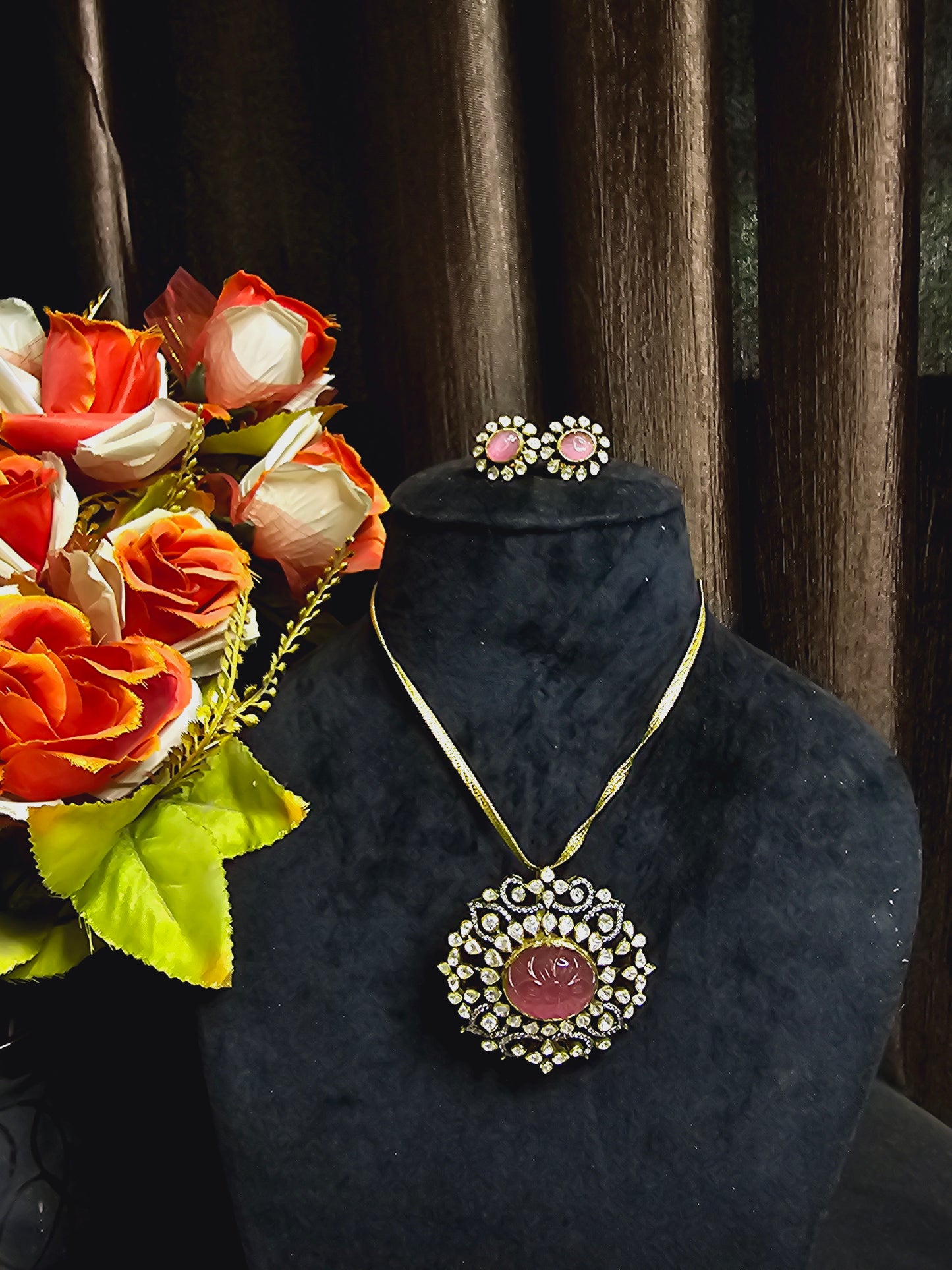 pendent with earrings