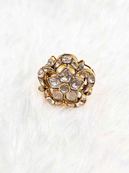 Polki Kundan Cocktail Ring