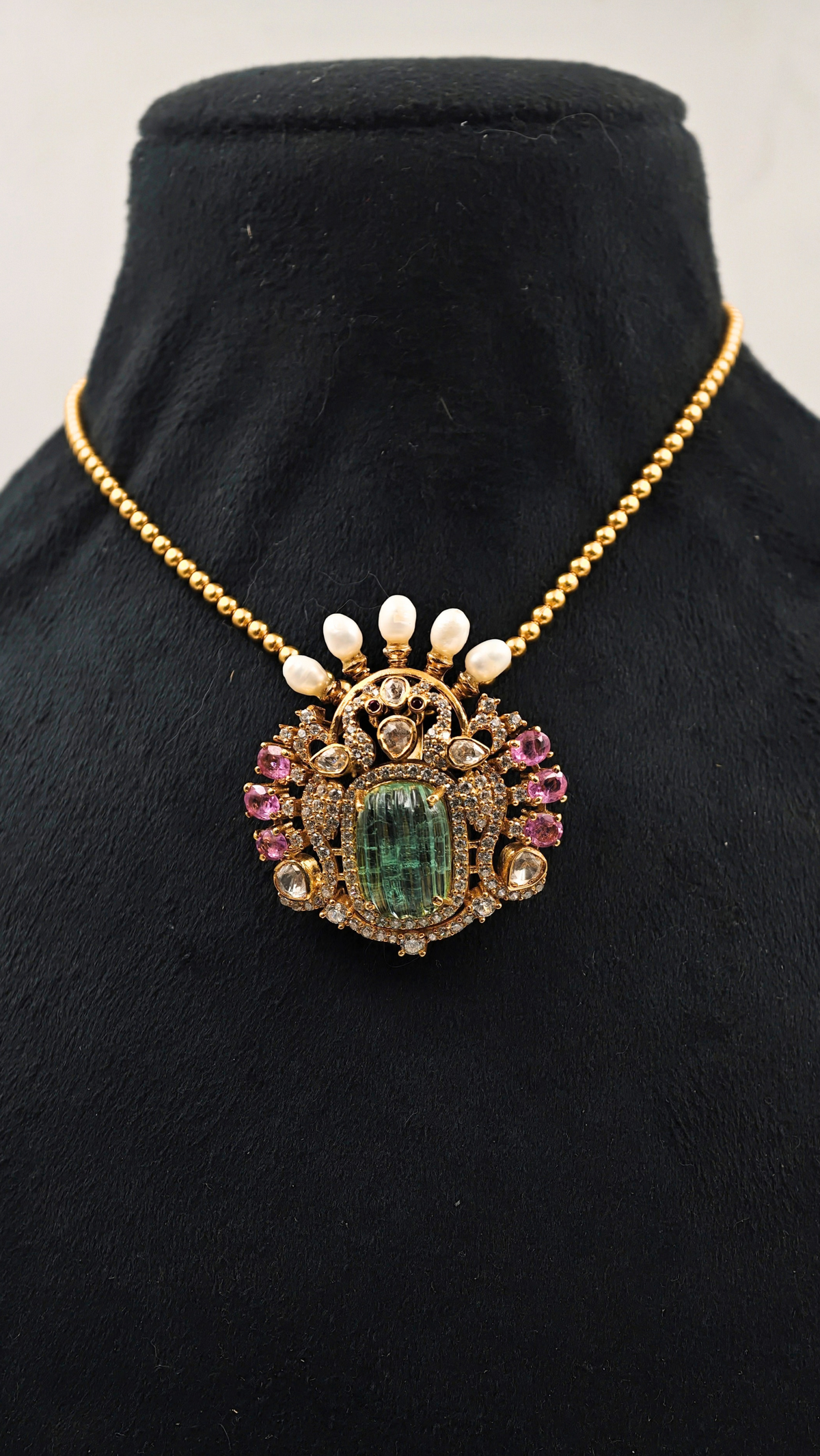 Designer Pendant Necklace Set with Matching Earrings