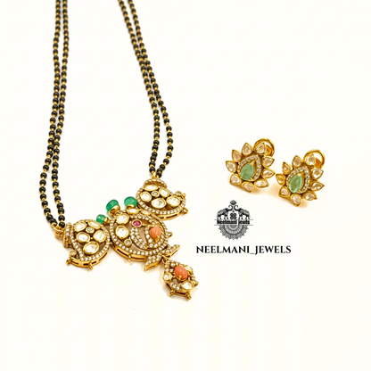 Peacock pendant Mangalsutra