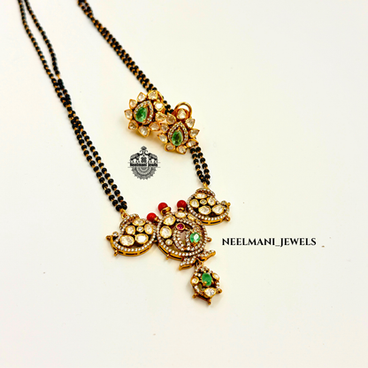 Peacock pendant Mangalsutra