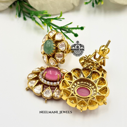 Emerald and Ruby Earrings