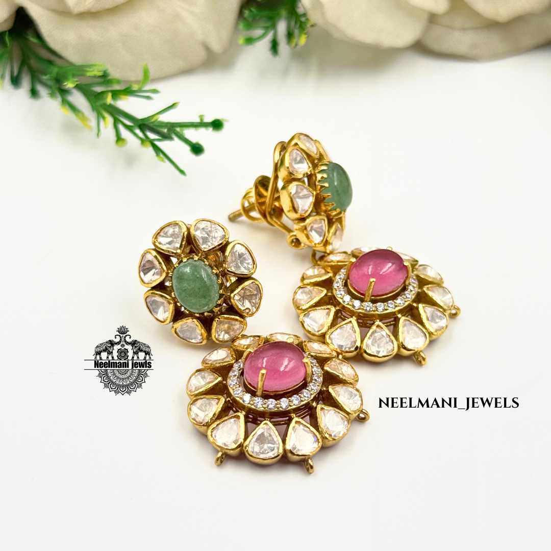 Emerald and Ruby Earrings