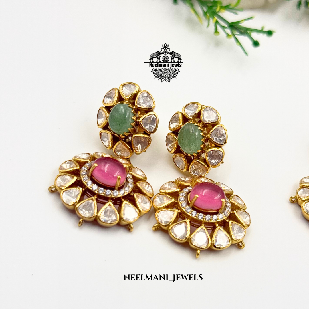 Emerald and Ruby Earrings