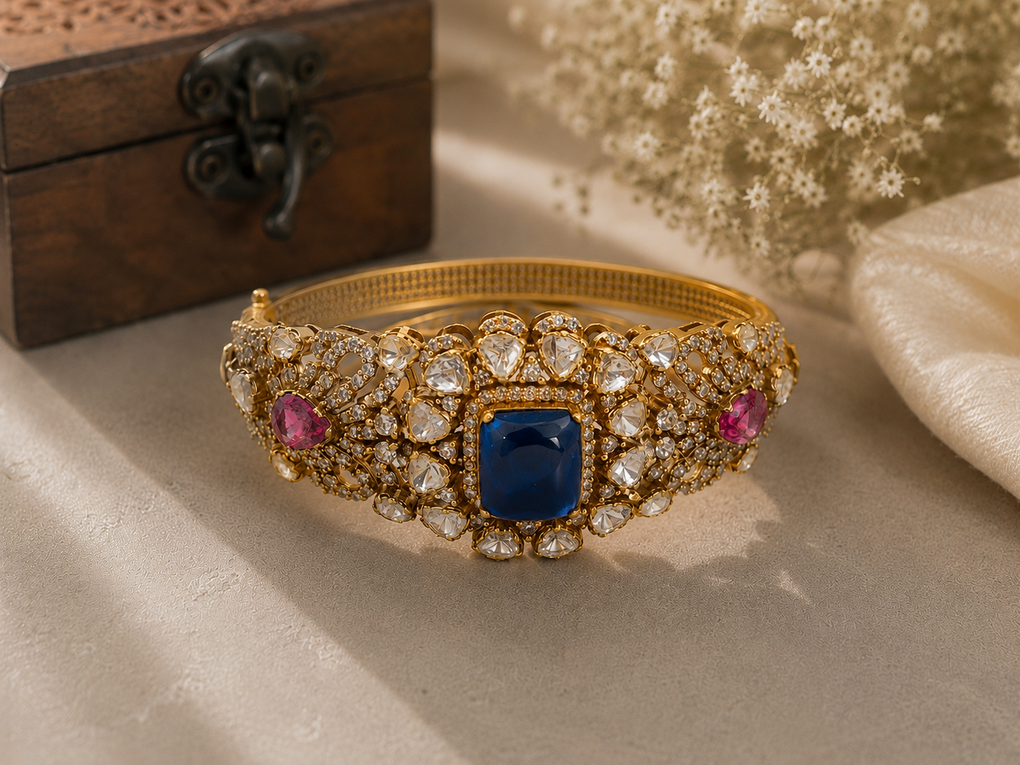 Royal Kundan Bracelet for Women Party Wear