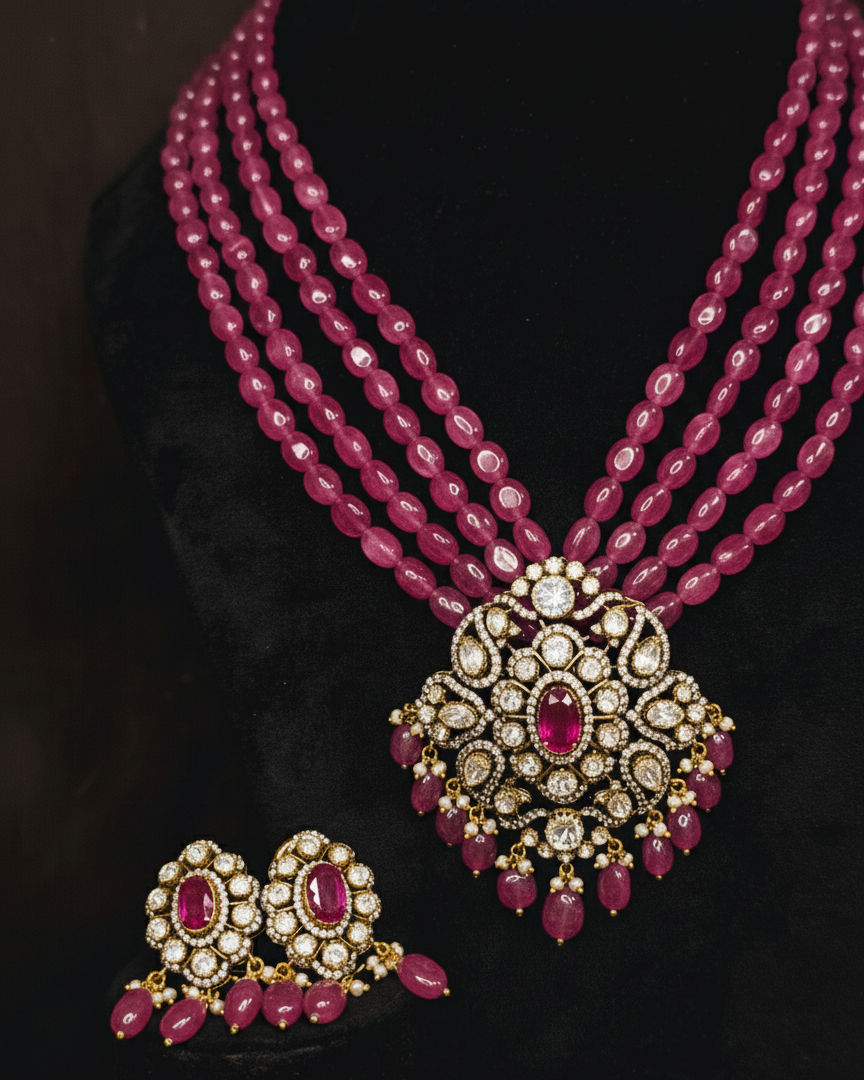 Designer Blue Stone Pendant Set for Everyday & Party Wear