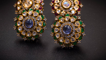 Royal Kundan Polki Bridal Earrings