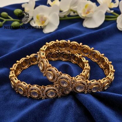 Moissanite Polki Bangle for Women 