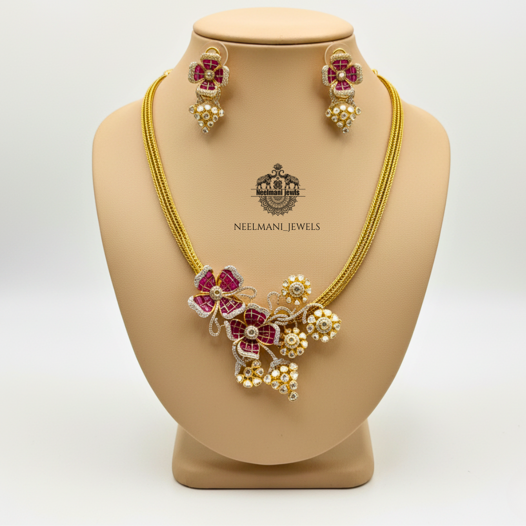 designer ethnic necklace for women