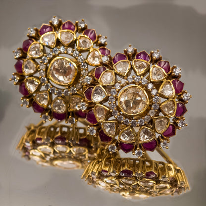 Royal Kundan Polki Bridal Earrings