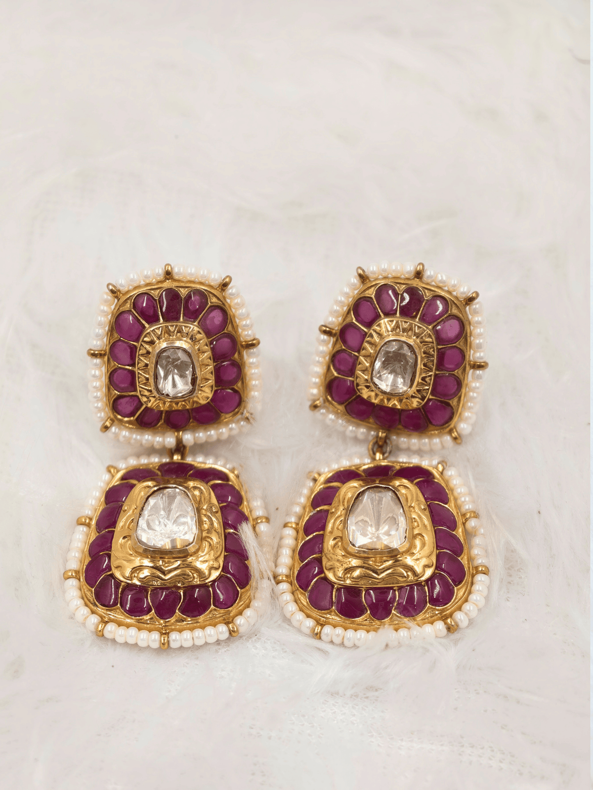 Multi-Layer Beaded Bridal Necklace Set with Earrings