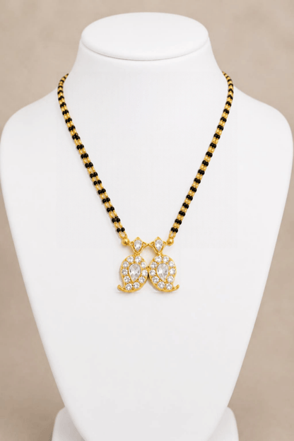 Gold Tone Mangalsutra with Paisley Pendant