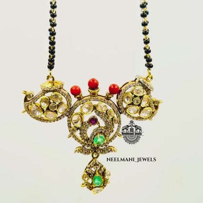 Peacock pendent Mangal sutra