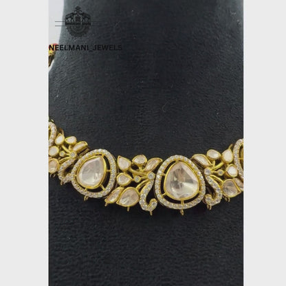 Moissanite Polki Necklace Set