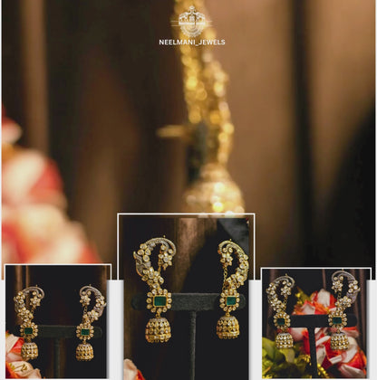 MOISSANITE POLKI JUMKI